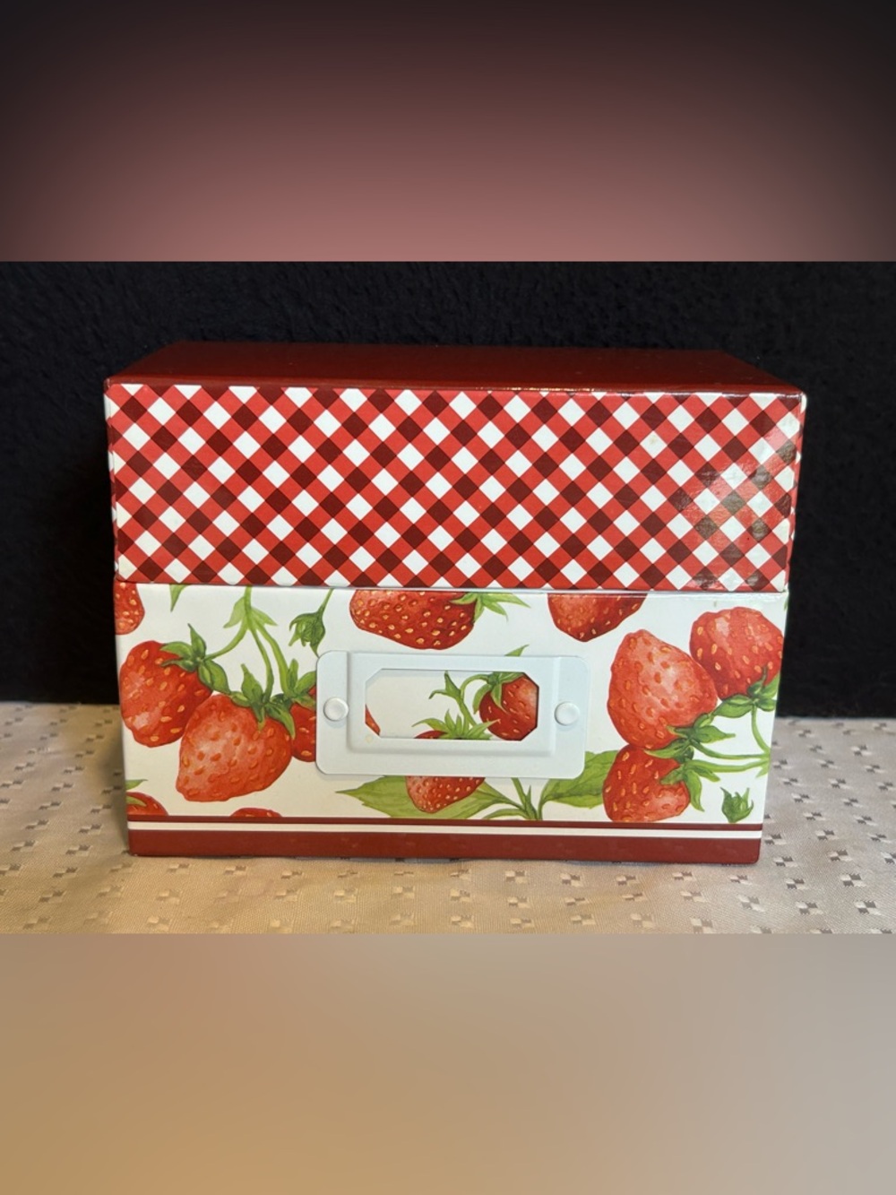 Better Homes Strawberry Recipe Box With 40 Recipe Cards & 16 Dividers NEW